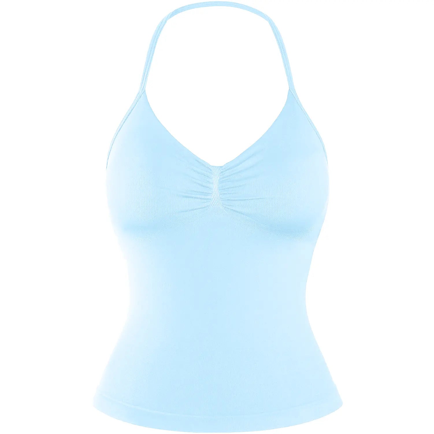 DENFY Impact Longline Strappy Top Fitness Gymwear Women Impact Longline Halter Tops Sportswear Workout Longline Tank Top Compression Gym