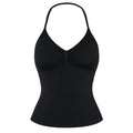 DENFY Impact Longline Strappy Top Fitness Gymwear Women Impact Longline Halter Tops Sportswear Workout Longline Tank Top Compression Gym