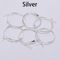 10Pcs/Lot 30 40 50 60 70mm Gold Round Big Hoop Earrings Accessories Exaggerated Hoop Ear For DIY Jewelry Making Finding