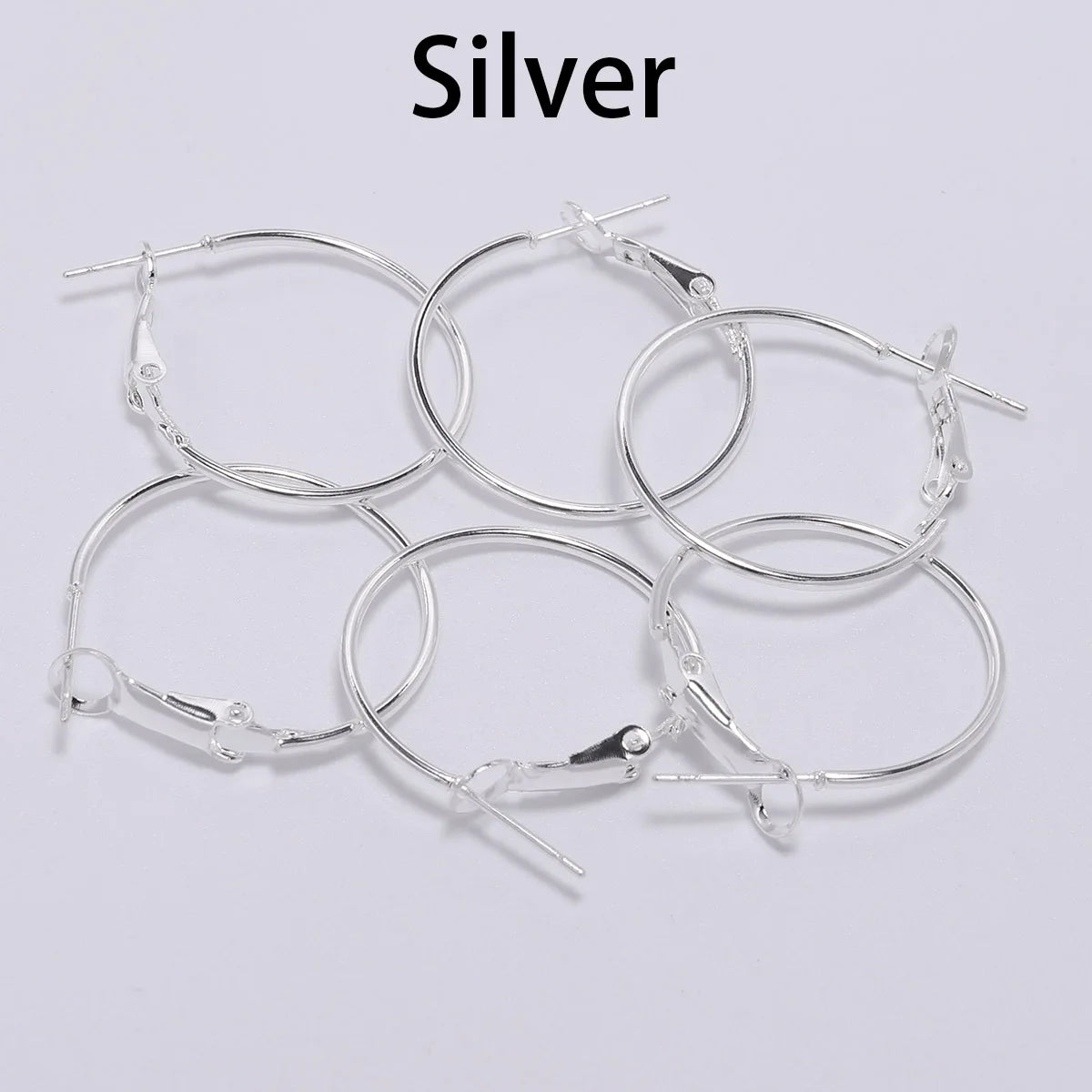 10Pcs/Lot 30 40 50 60 70mm Gold Round Big Hoop Earrings Accessories Exaggerated Hoop Ear For DIY Jewelry Making Finding