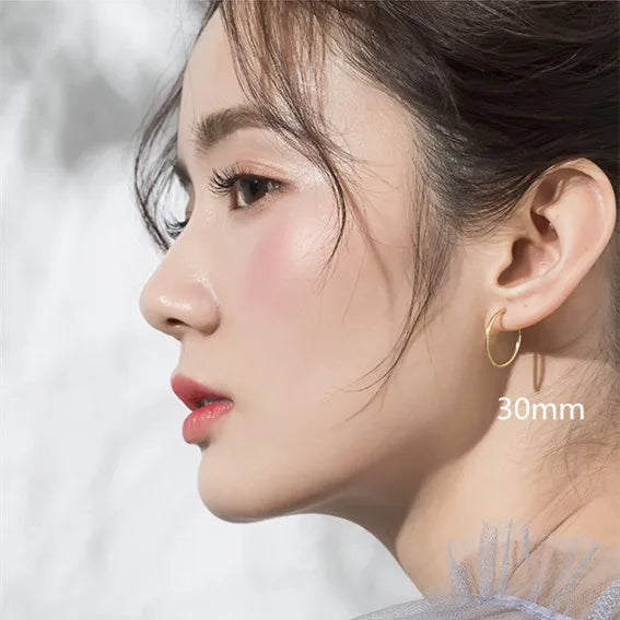 925 sterling silver gold earrings Gold hoop earrings Earrings for women Small hoop earrings Big hoop earrings Silver earrings
