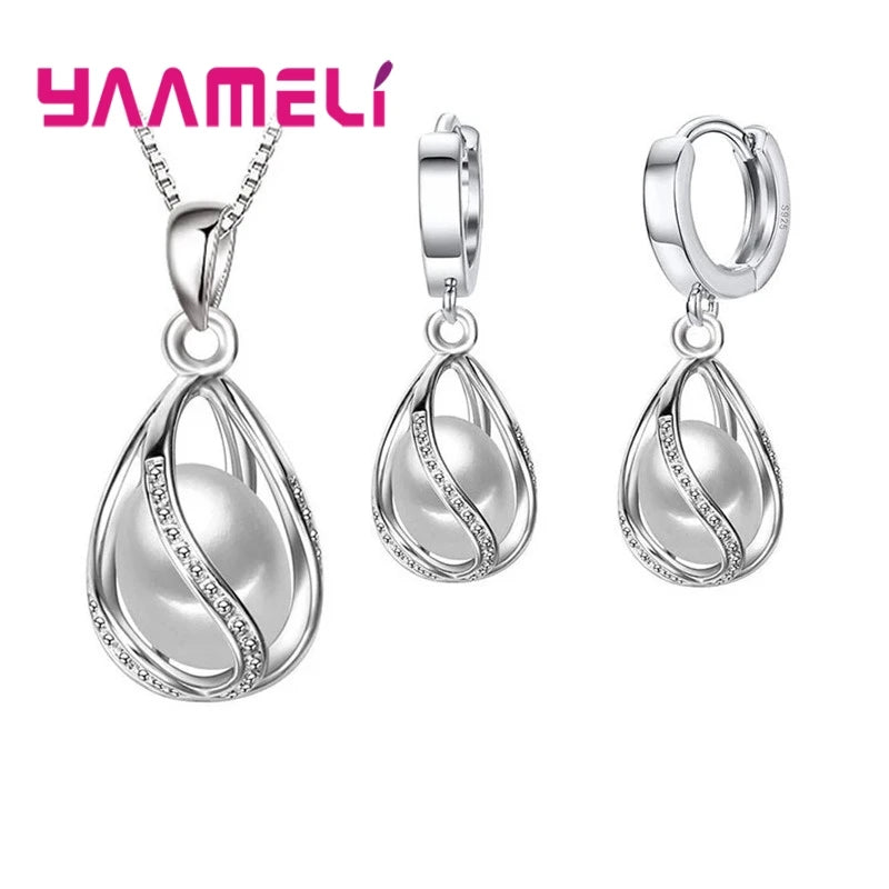 Set Gioielli Perle Argento 925 con Orecchini – uGlam