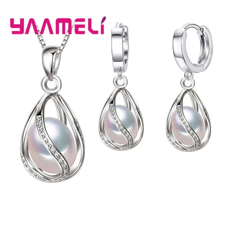Set Gioielli Perle Argento 925 con Orecchini – uGlam
