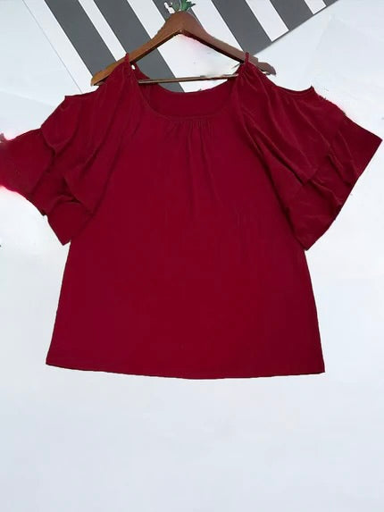 Top Cold Shoulder con Rouches - uGlam