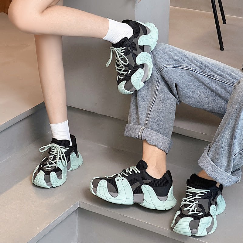 Sneakers Platform Unisex Suola Spessa Traspirante