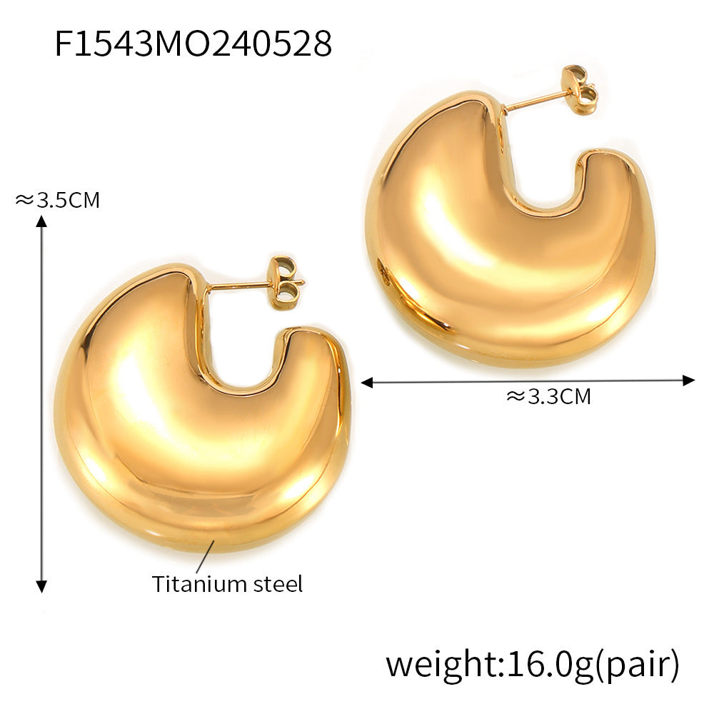 Orecchini Geometrici Oro a C