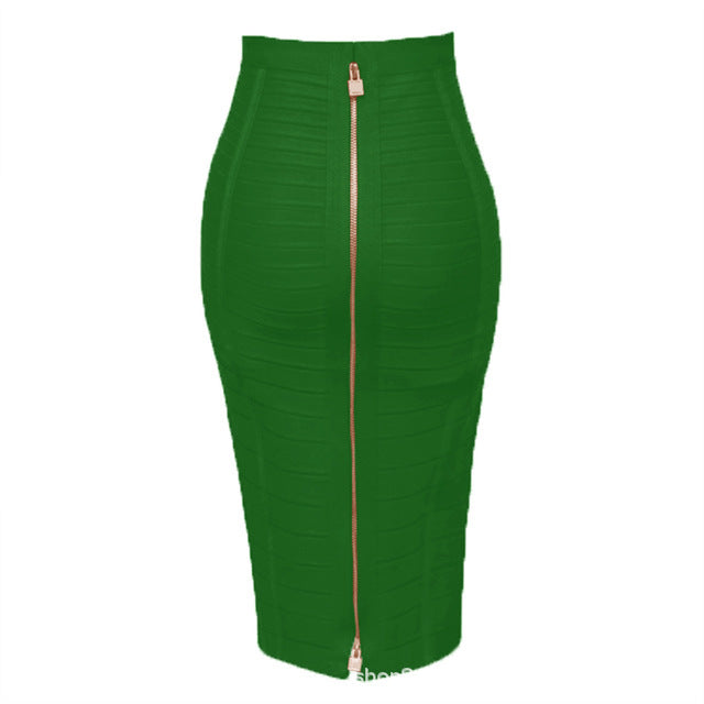 Gonna Fasciante Vita Alta con Zip – 16 Colori