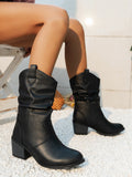 Stivali Donna Cowboy Tacco Largo Stile Western