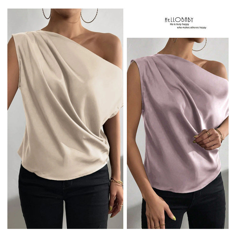Top Satin Off-Shoulder – uGlam