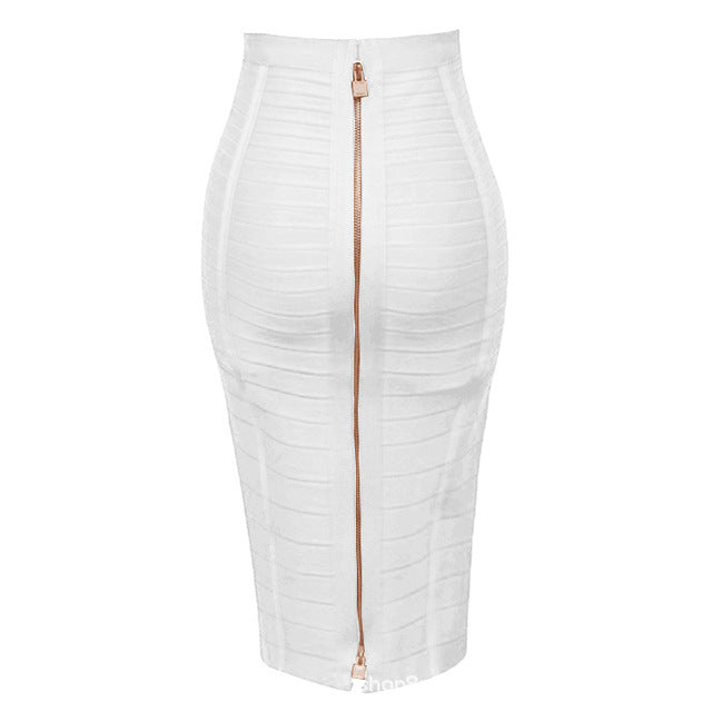 Gonna Fasciante Vita Alta con Zip – 16 Colori