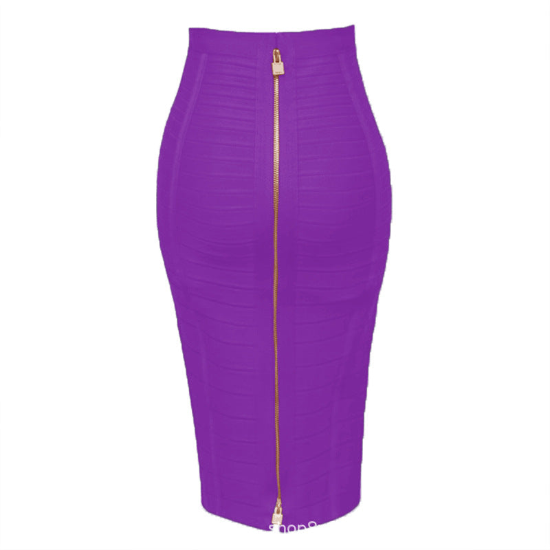 Gonna Fasciante Vita Alta con Zip – 16 Colori