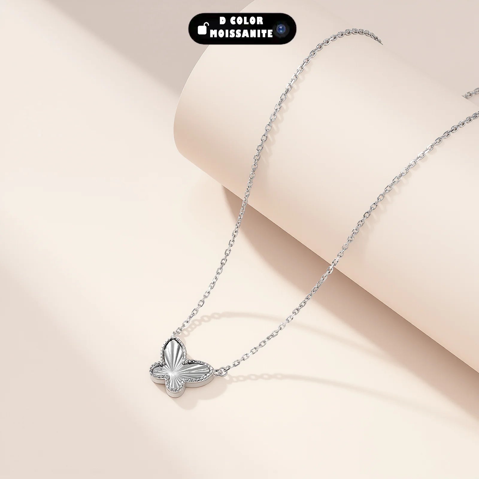 S925 Silver Butterfly Pendant Necklace Exquisite Carved Brilliant Fine Jewelry Light Luxury Elegant Daily Party Gift for Women