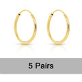 14K Gold Filled Endless Hoop Earrings 10 Size Gold Jewelry Gold Hoop Earrings Brincos Pendientes Oorbellen Boho Women Earrings