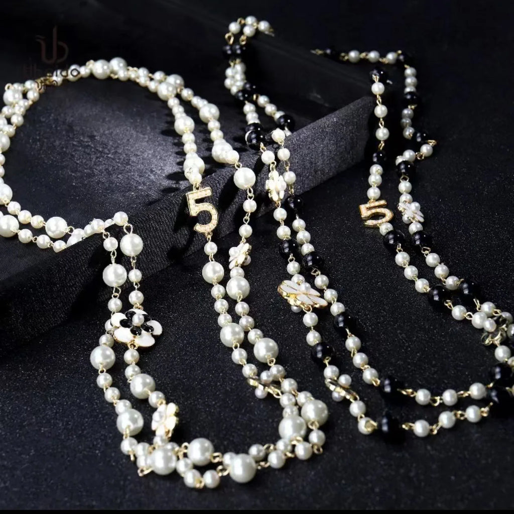 Luxury Multi-Layer Pearl Necklace, Elegant Minimalist Long, Autumn Winter Sweater Chain Women’s, Daily/Office Versatile