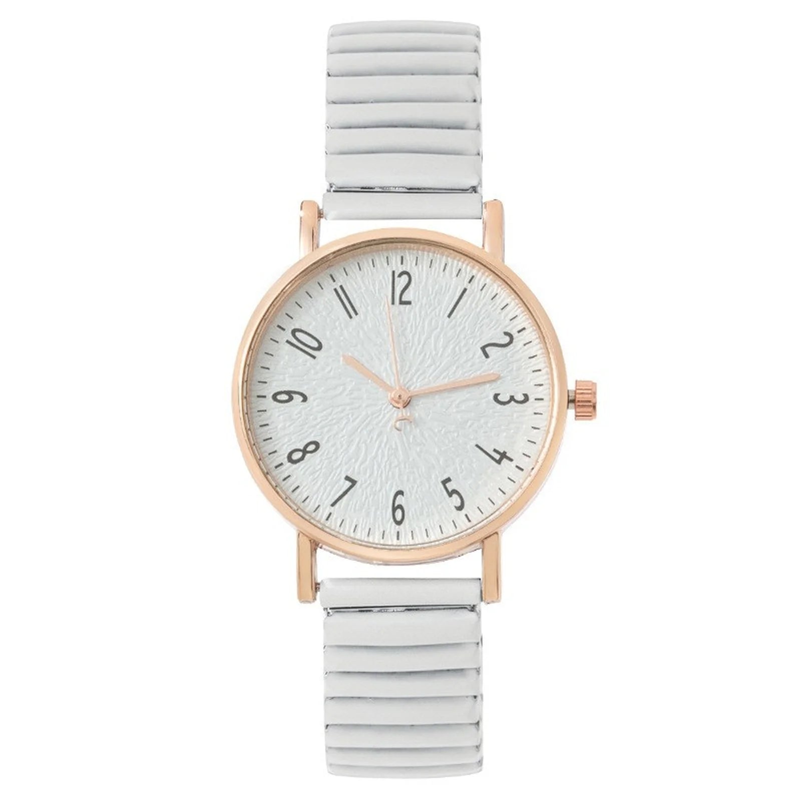 Women Fashion Trend Watch Simple Style Elastic Strap Classic Round Dial Quartz Watch Lady Elegant Temperament Hand Decoration