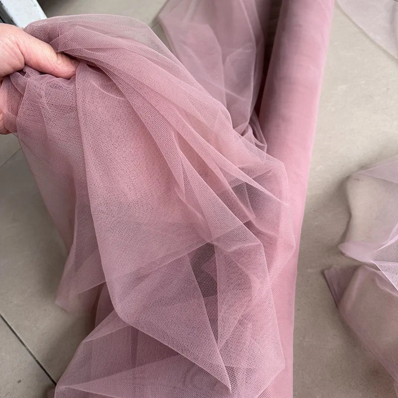 3/5/10yard Soft Gauze Tulle Fabrics High Quality Close-Fitting Skin-Friendly Nude Pink  Wedding Celebration Curtain Clothing