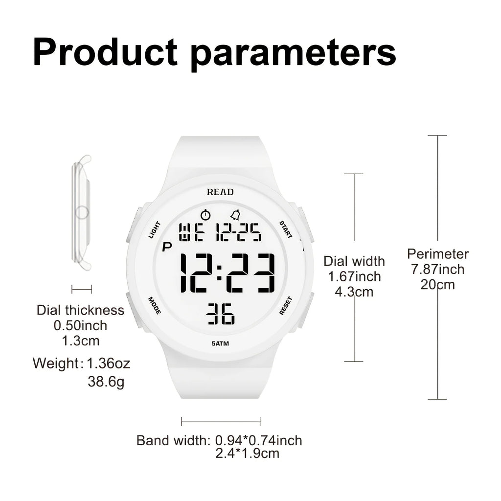 Orologio Donna Digitale Sport LED | Impermeabile 5ATM