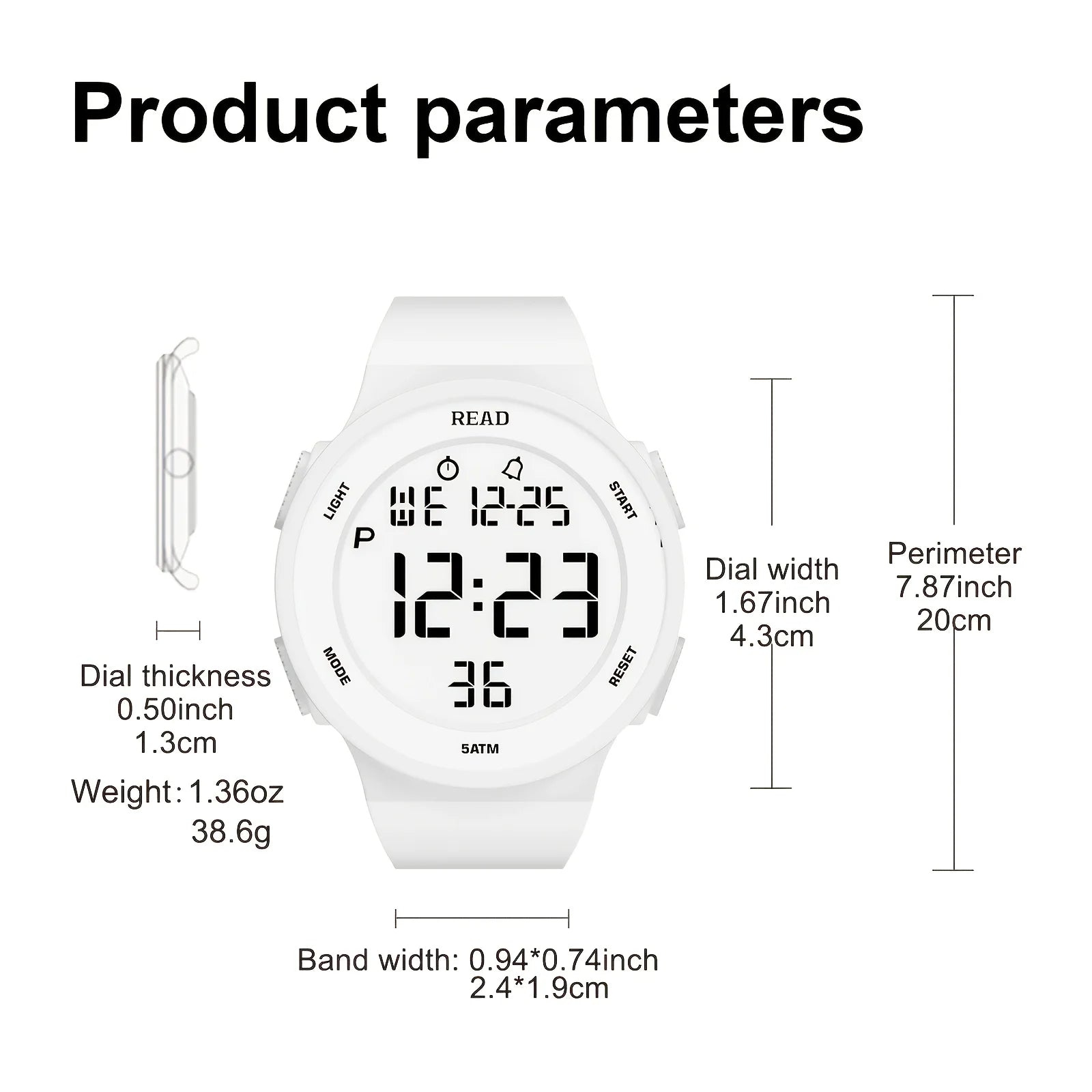 Orologio Donna Digitale Sport LED | Impermeabile 5ATM