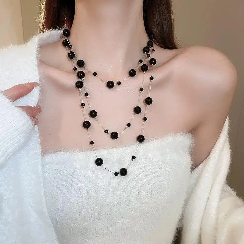 Collana Donna Multistrato Vintage con Perle – Choker Glam Fidanzamento Anniversario