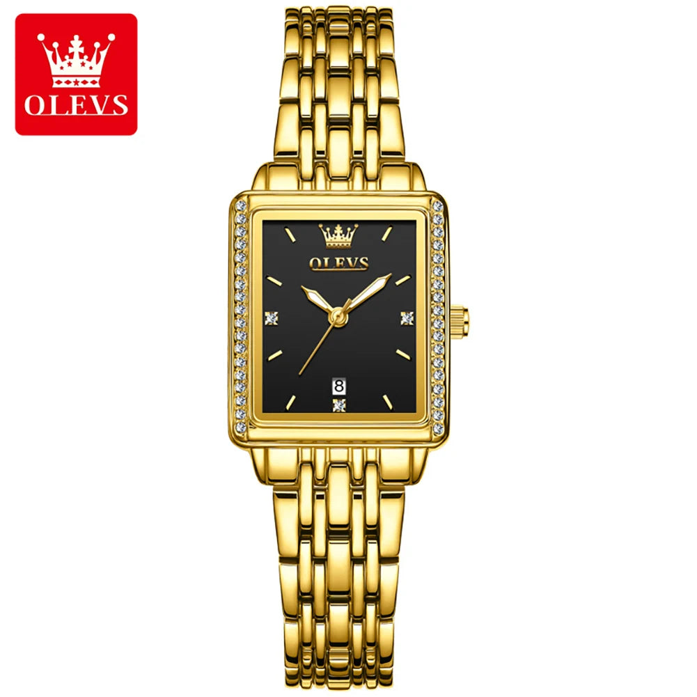 Orologio Donna OLEVS 9995 Quarzo Luxury | Impermeabile Luminoso Data | Con o Senza Box | uGlam