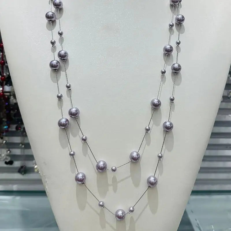 Collana Donna Multistrato Vintage con Perle – Choker Glam Fidanzamento Anniversario