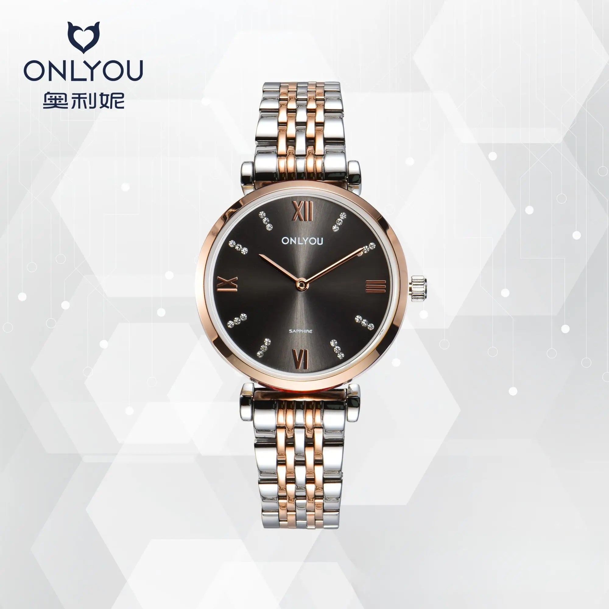 Orologio Donna ONLYOU Lusso | Cinturino Acciaio Impermeabile | Elegante Regalo | uGlam