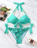 Bikini Push-Up Brasiliano | Costume Due Pezzi con Fiocco