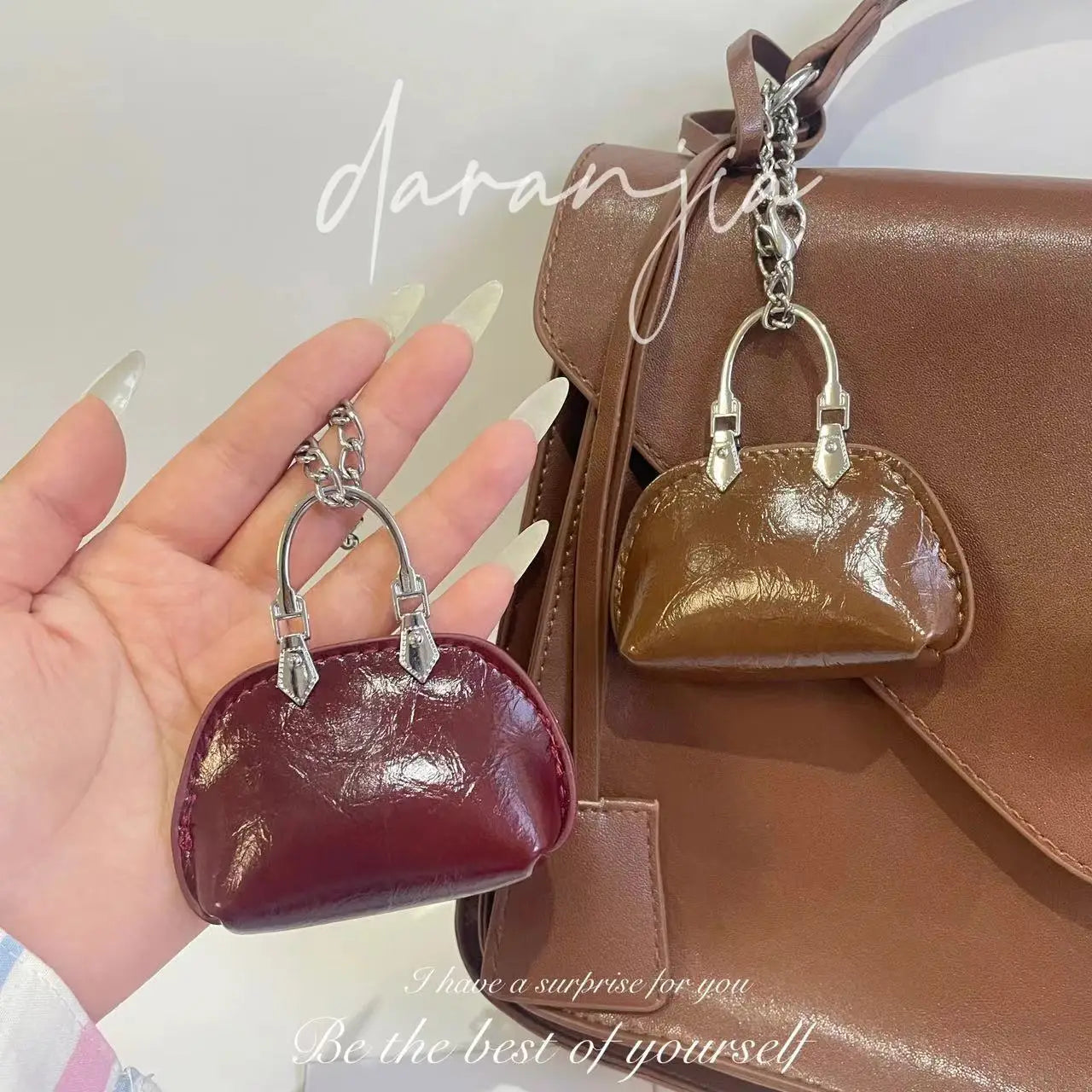 Mini Small Bag Exquisite Bag Pendant Chain Shell Bag Keychain Crossbody Bag Decoration Creative Gift DIY  Women Bag Accessarie