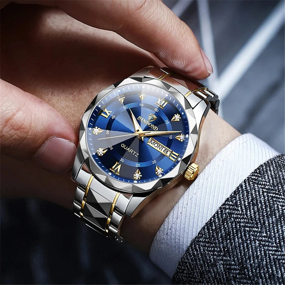 Orologio Unisex Gold Luxury al Quarzo | Acciaio Inossidabile