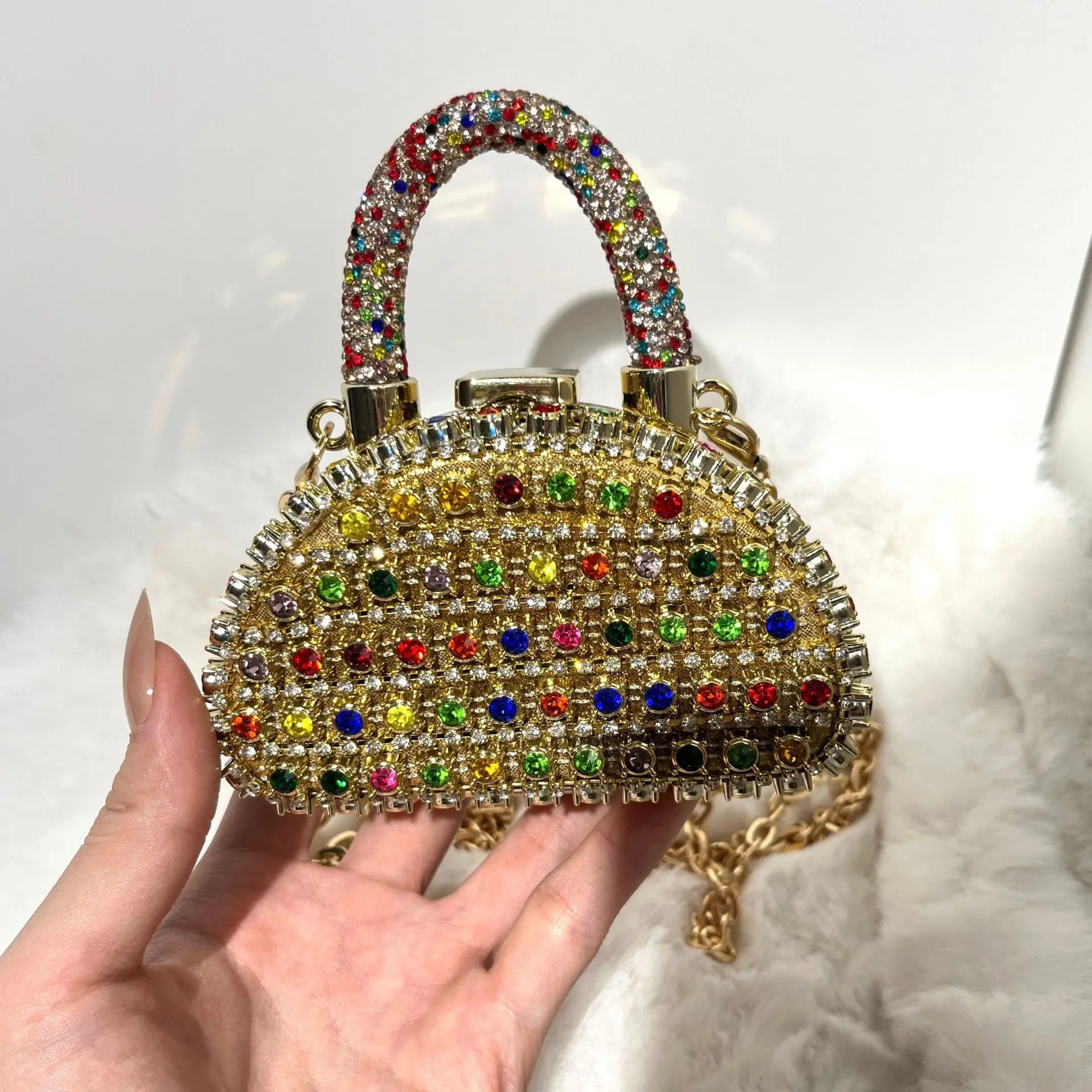 Mini da Sera Borse Catena Borsa a Tracolla Borsa Donna
