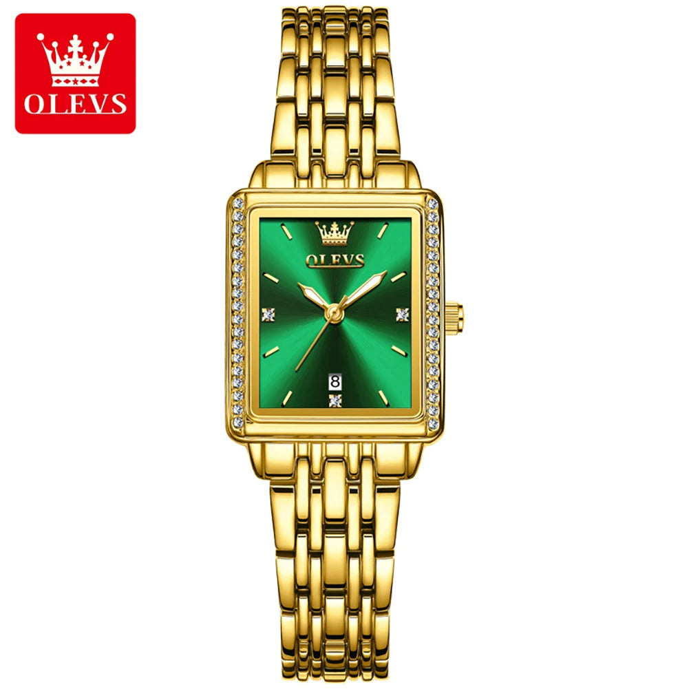 Orologio Donna OLEVS 9995 Quarzo Luxury | Impermeabile Luminoso Data | Con o Senza Box | uGlam
