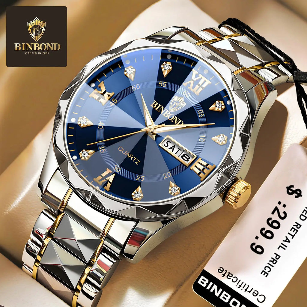 Orologio Unisex Gold Luxury al Quarzo | Acciaio Inossidabile