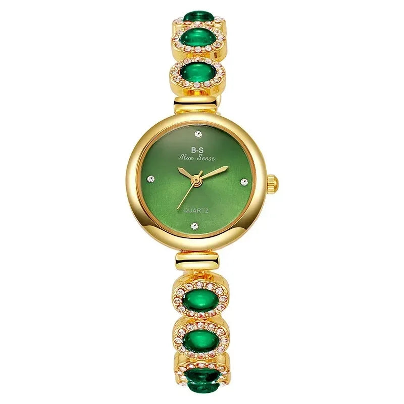 Orologio da Donna con Strass – Quadrante Piccolo, Movimento al Quarzo, Bracciale