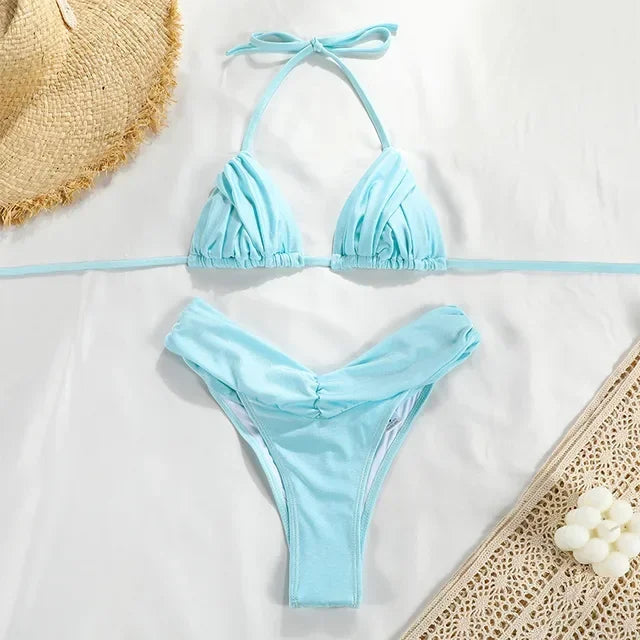 Bikini Donna Fascia Bandage | Tinta Unita Sgambato Imbottito | 16 Colori S-L | uGlam