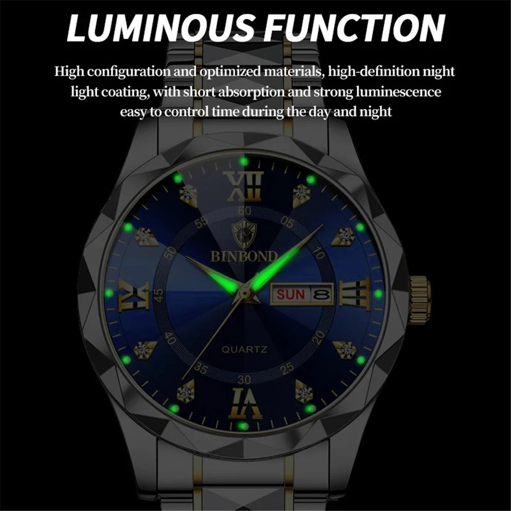 Orologio Unisex Gold Luxury al Quarzo | Acciaio Inossidabile