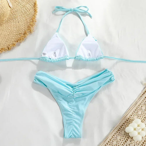 Bikini Donna Fascia Bandage | Tinta Unita Sgambato Imbottito | 16 Colori S-L | uGlam