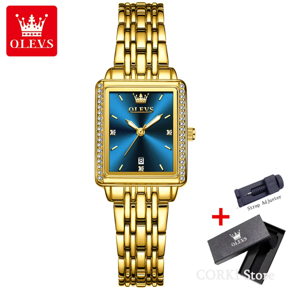 Orologio Donna OLEVS 9995 Quarzo Luxury | Impermeabile Luminoso Data | Con o Senza Box | uGlam