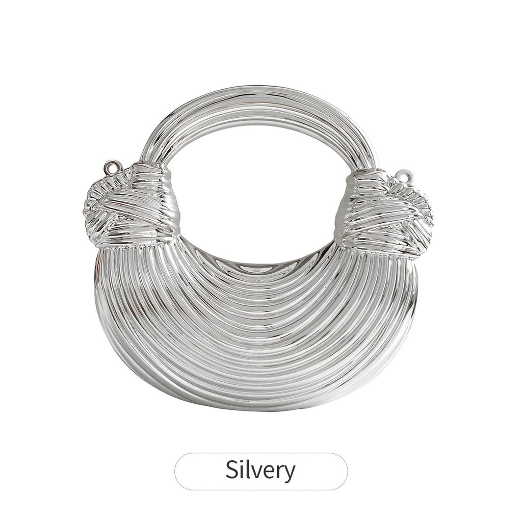 Stylish new women's handbag mini gold luxury designer brand woven bag crossbody bag shoulder bag silver evening clutch