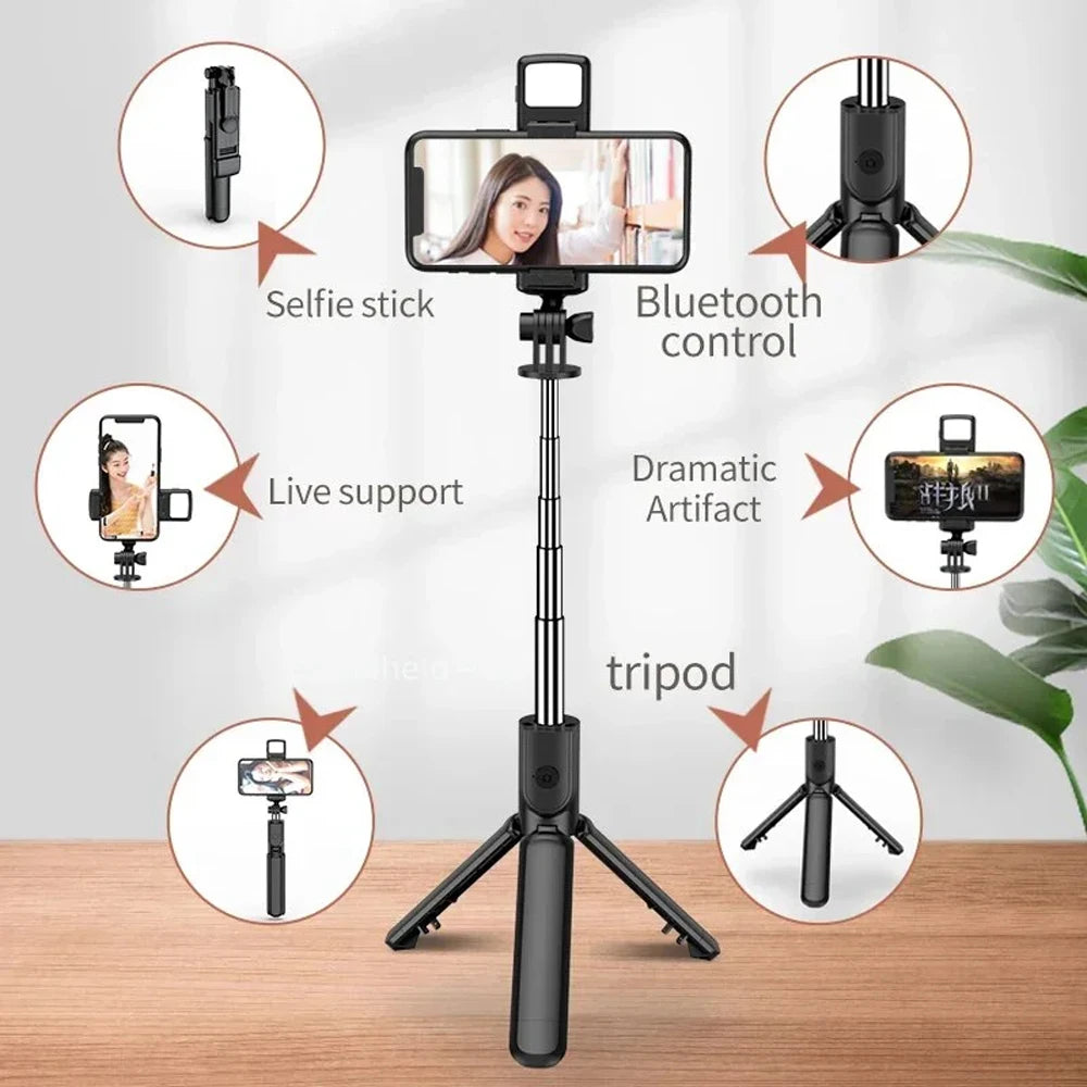 Selfie Stick 3in1 con Luce LED e Telecomando – uGlam