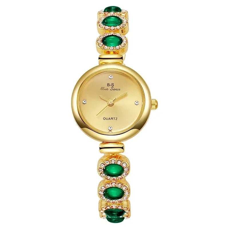 Orologio da Donna con Strass – Quadrante Piccolo, Movimento al Quarzo, Bracciale