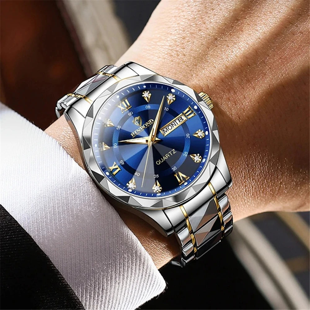 Orologio Unisex Gold Luxury al Quarzo | Acciaio Inossidabile