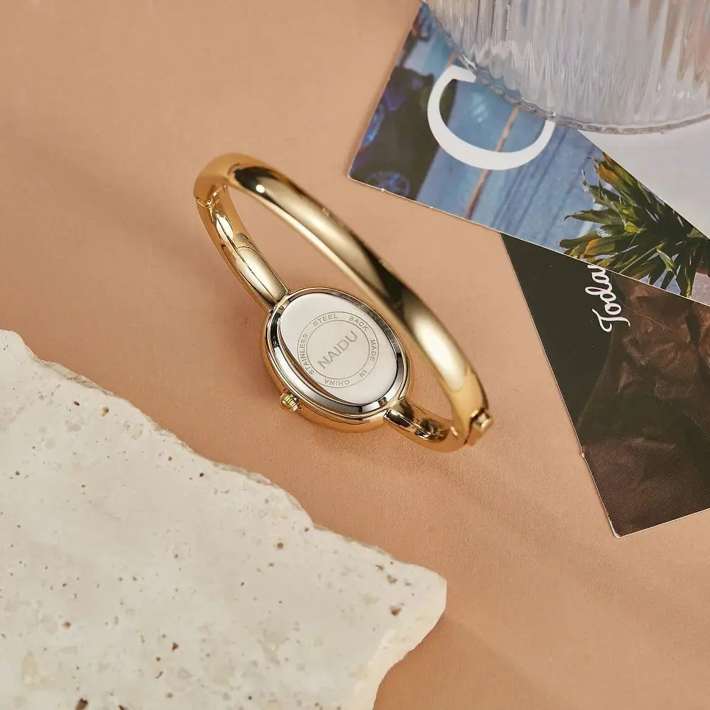 Orologio Donna Bracciale Ovale con Numeri Romani — Quarzo Impermeabile | Gorben