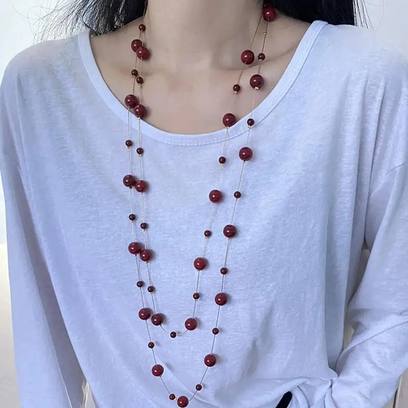 Collana Donna Multistrato Vintage con Perle – Choker Glam Fidanzamento Anniversario