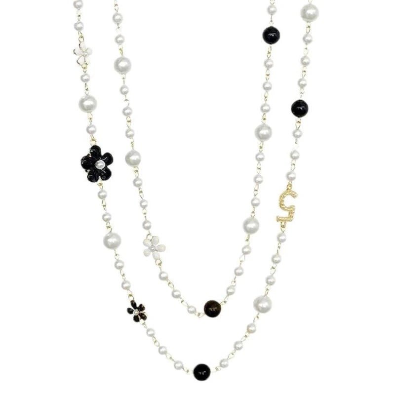 Luxury Multi-Layer Pearl Necklace, Elegant Minimalist Long, Autumn Winter Sweater Chain Women’s, Daily/Office Versatile