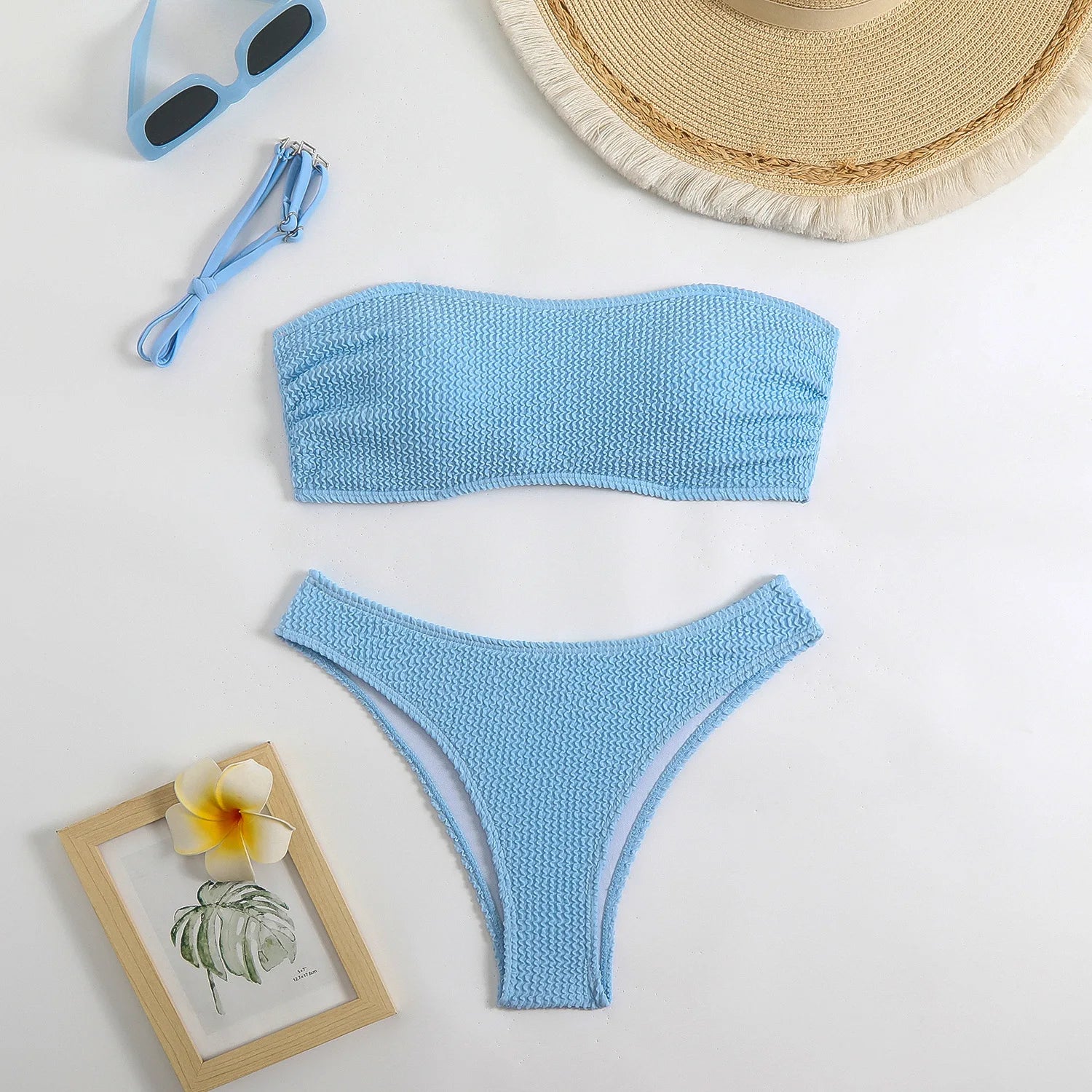Sexy Women's Swimsuit 2025 Summer Bikini Two-piece Swimwear for Woman Beachwear Halter Bikinis Sets Swimming Beach Bathing Suits