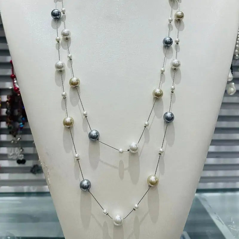Collana Donna Multistrato Vintage con Perle – Choker Glam Fidanzamento Anniversario