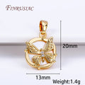 18K Real Gold Plated Butterfly Pendant DIY Necklace Making Accessories,Natural Shell Square Charms  Accessory DIY Jewelry Crafts