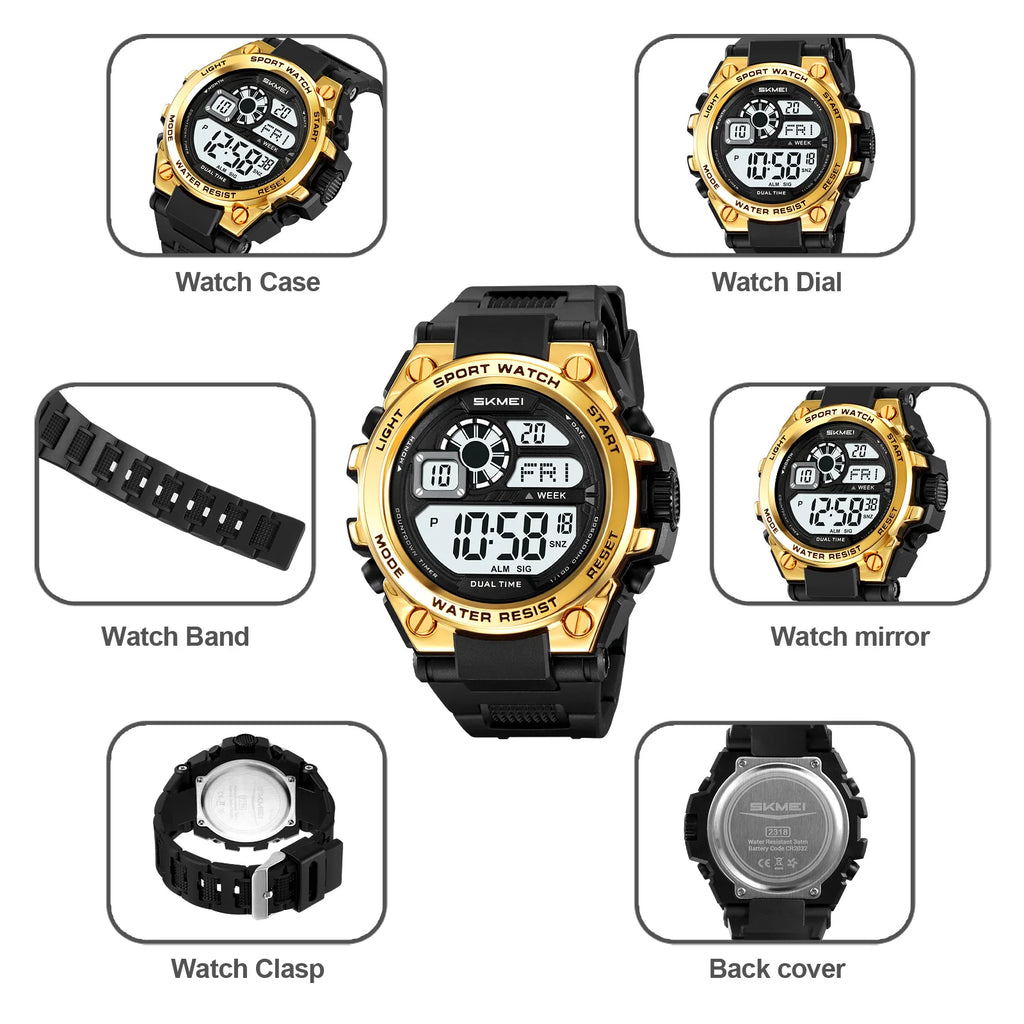 Orologio Digitale Militare SKMEI | Sport Luminoso Impermeabile 30m
