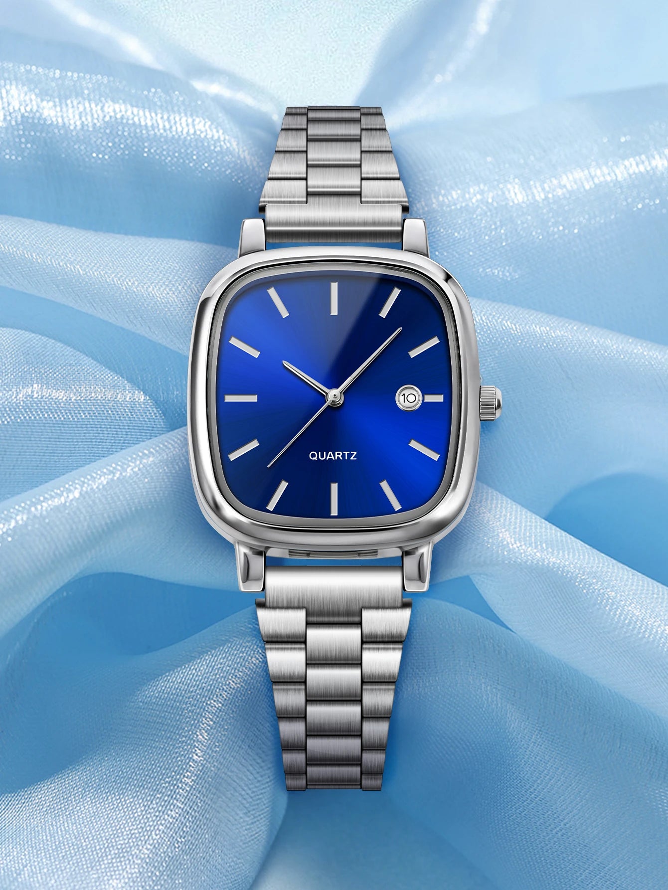 Orologio Donna Quarzo Quadrato con Calendario — Cinturino in Acciaio | LUCKYFOX