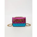 Mini Magnetic Crossbody Bag – Letter Flap, Chain Strap, Zipper Closure. Multi-Color, Perfect for Casual, Office & Everyday Use.